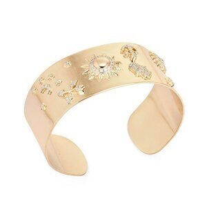 Solar Talisman 14K (or 18k upon request) Yellow Gold Celestial Cuff Bracelet